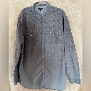 INC International Concepts Men’s Dip Dyed Long Sleeve Snap Down Shirt-Size 3XL